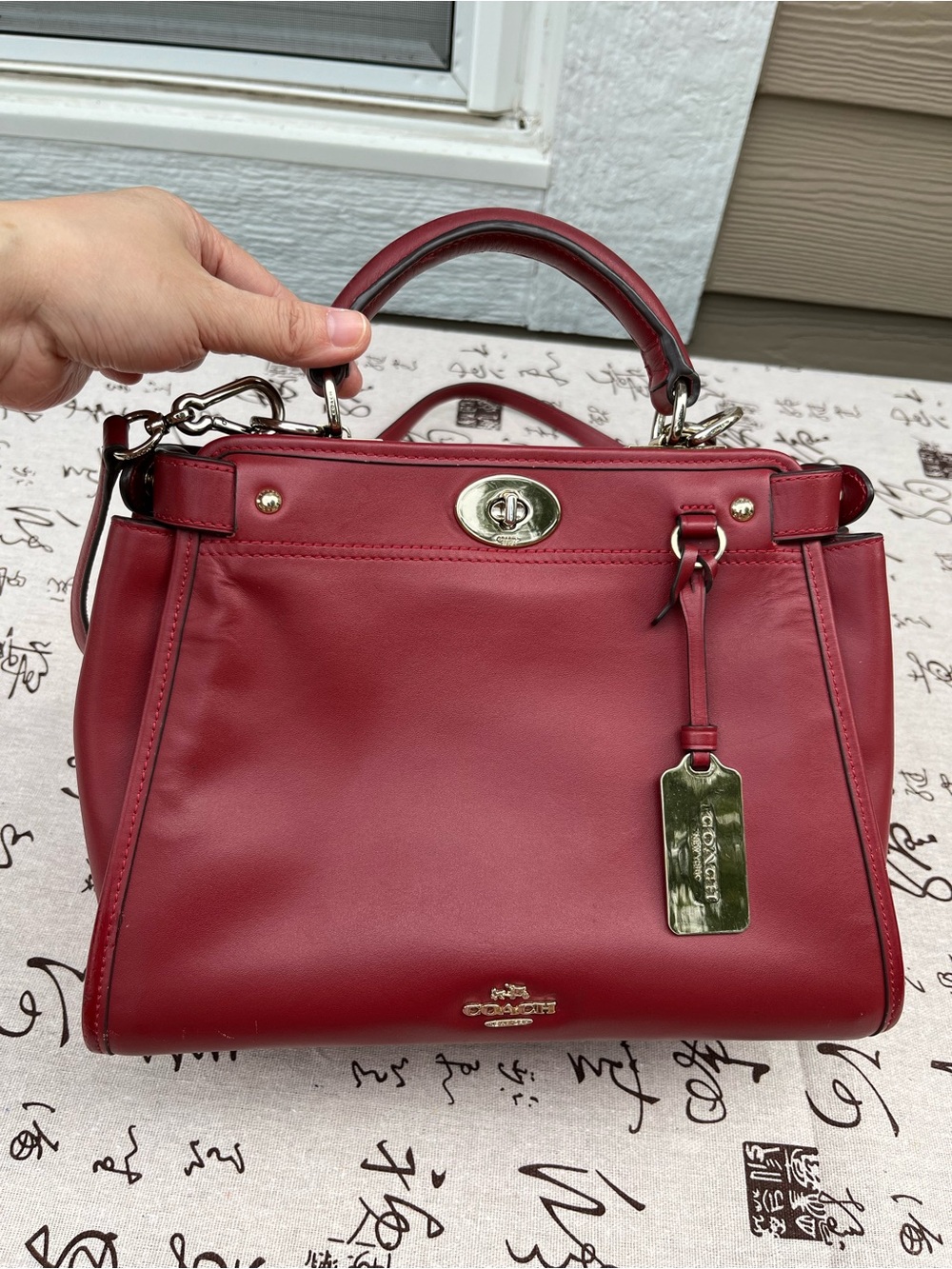Coach Mini Gramercy Satchel Handbag - Red (Hard to find)